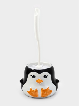 Ёршик для унитаза с подставкой «Пингвин», фарфор Ёршик для унитаза с подставкой «Пингвин», фарфор