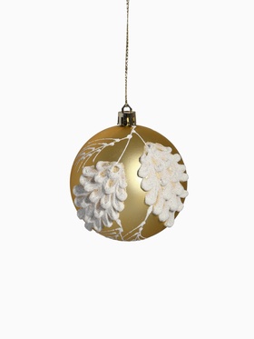 Набор новогодних шаров «Ловель», d=8 см, 6 шт., пластик, золото