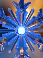 Подвеска светодиодная «Ледяная снежинка» 11 см, 1 LED, от батареек LR41×3, свечение RGB - Фото 2