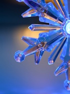 Подвеска светодиодная «Ледяная снежинка» 11 см, 1 LED, от батареек LR41×3, свечение синее/красное - Фото 3