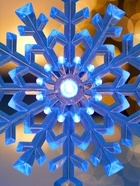 Подвеска светодиодная «Снежинка» 14 см, 1 LED, от батареек LR41×3, свечение синее/красное - Фото 2