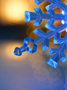 Подвеска светодиодная «Снежинка» 14 см, 1 LED, от батареек LR41×3, свечение RGB - Фото 3
