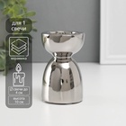 УЦЕНКА Подсвечник керамика на 1 свечу «Иллюзорность» d=4 см серебро 6.5×6.5×10 см - фото 14968582