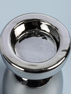 УЦЕНКА Подсвечник керамика на 1 свечу «Иллюзорность» d=4 см серебро 6.5×6.5×10 см - фото 14968588