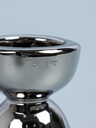 УЦЕНКА Подсвечник керамика на 1 свечу «Иллюзорность» d=4 см серебро 6.5×6.5×10 см - фото 14968589