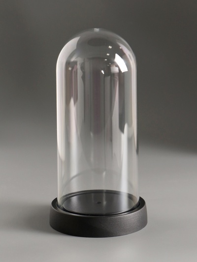 УЦЕНКА Купол-клош на подставке пластик 9.5×9.5×19 см