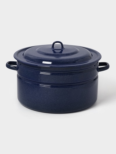 Бак эмалированный, 20 л, без декора, синий