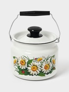 Бидон эмалированный, 2 л, с ручкой и крышкой, белый - Фото 4