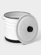 Ведро эмалированное, 10 л, с крышкой и ручкой, на подставке, белое 10940067