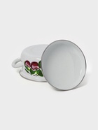 Кастрюля эмалированная «Вишнёвый сад», 1.5 л, d=18.2 см, белая - фото 60869433