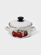 Кастрюля эмалированная, 1.5 л, белая - Фото 1