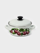 Кастрюля эмалированная «Вишнёвый сад», 2 л, d=20.4 см, с крышкой, белая - Фото 3