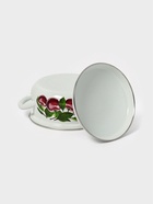 Кастрюля эмалированная «Вишнёвый сад», 2 л, d=20.4 см, белая - фото 60869439