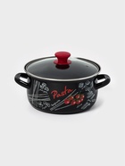 Кастрюля эмалированная «Болоньезе», 3 л, d=23 см, с крышкой, чёрная - Фото 3