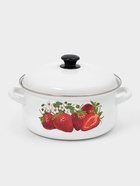 Кастрюля эмалированная, 4 л, d=26 см, с крышкой, белая - Фото 3