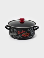Кастрюля эмалированная «Болоньезе», 4 л, d=26.2 см, с крышкой, чёрная - Фото 3