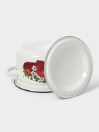 Кастрюля эмалированная, 2 л, d=17 см, с крышкой, цилиндрическая, белая - фото 60869468