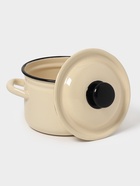 Кастрюля эмалированная, 2 л, d=17 см, с крышкой, цилиндрическая, цвет слоновой кости - Фото 4