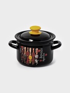 Кастрюля эмалированная «Карри», 2 л, d=17 см, чёрная - Фото 1