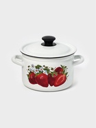 Кастрюля эмалированная, 3 л, d=19.2 см, с крышкой, белая - Фото 3