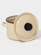 Кастрюля эмалированная, 3 л, d=19 см, с крышкой, цилиндрическая, цвет слоновой кости - Фото 2