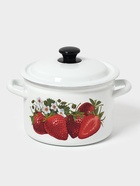 Кастрюля эмалированная, 4 л, d=21.3 см, с крышкой, белая - Фото 3