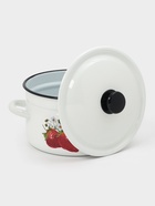 Кастрюля эмалированная, 5 л, d=23.5 см, с крышкой, белая - Фото 2