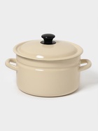 Кастрюля эмалированная, 5 л, d=23.5 см, с крышкой, цилиндрическая, цвет слоновой кости - Фото 1