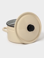 Кастрюля эмалированная, 5 л, d=23.5 см, с крышкой, цилиндрическая, цвет слоновой кости - Фото 2