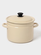 Кастрюля эмалированная, 6 л, d=23.5 см, с крышкой, цилиндрическая, цвет слоновой кости - Фото 3