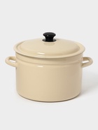 Кастрюля эмалированная, 8 л, d=26.5 см, с крышкой, цилиндрическая, цвет слоновой кости - Фото 1