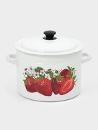 Кастрюля эмалированная, 9 л, d=26.5 см, с крышкой, белая - Фото 3