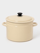 Кастрюля эмалированная, 9 л, d=26.5 см, с крышкой, цилиндрическая, цвет слоновой кости - Фото 1