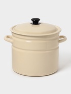 Кастрюля эмалированная, 10 л, d=26.5 см, с крышкой, цилиндрическая, цвет слоновой кости - Фото 1