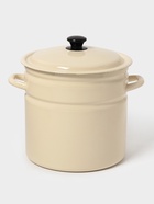 Кастрюля эмалированная, 12 л, d=26.6 см, с крышкой, цилиндрическая, цвет слоновой кости - Фото 1