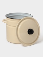 Кастрюля эмалированная, 12 л, d=26.6 см, с крышкой, цилиндрическая, цвет слоновой кости - Фото 2