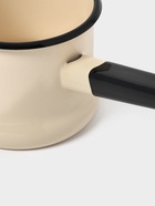 Ковш эмалированный, 1 л, с крышкой, без декора, цвет слоновой кости - фото 60869532