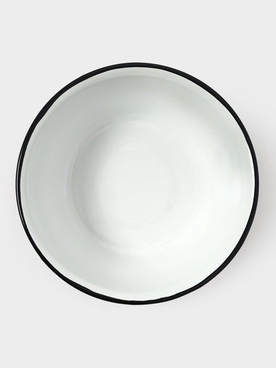 Миска эмалированная, 2 л, белая