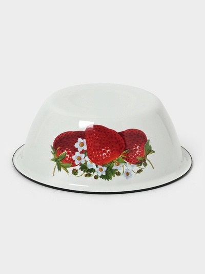 Миска эмалированная, 2 л, белая