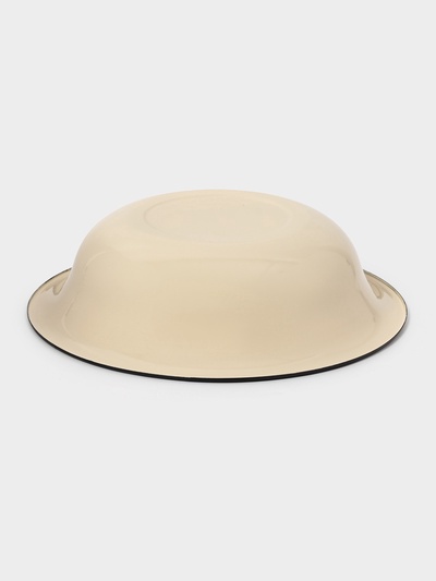 Таз эмалированный, 10 л, без декора, цвет слоновой кости