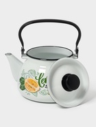 Чайник эмалированный «Лимонный сет», 3 л, металлическая ручка, белый - фото 809265242 Чайник эмалированный «Лимонный сет», 3 л, металлическая ручка, белый - фото 809265242