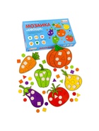 Мозаика «Овощи», 6 рамок, 48 геометрических вкладышей - Фото 1