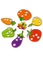 Мозаика «Овощи», 6 рамок, 48 геометрических вкладышей - Фото 4