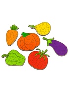 Мозаика «Овощи», 6 рамок, 48 геометрических вкладышей - Фото 5