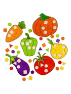 Мозаика «Овощи», 6 рамок, 48 геометрических вкладышей - Фото 6