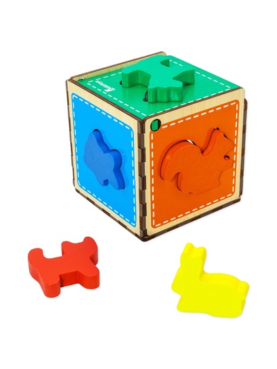 Сортер «Куб. Животные», основа, 5 фигур