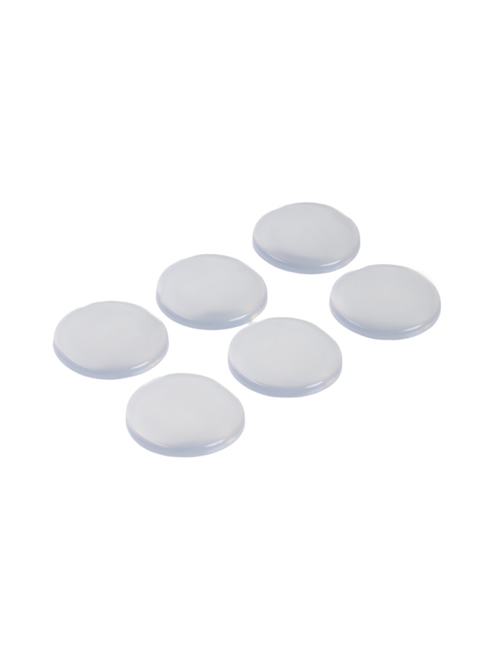 Стоппер для двери силиконовый ТУНДРА SP003, круглый, на клеевой основе, 40×40 мм, 6 шт. - Фото 1