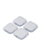 Стоппер для двери силиконовый ТУНДРА SP004, квадратный, на клеевой основе, 42×42 мм, 4 шт. - фото 809265345