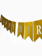 Гирлянда на ленте «Happy Birthday» золотая - фото 118995056