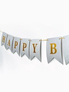 Гирлянда на ленте «Happy Birthday» серебряная - фото 118995061